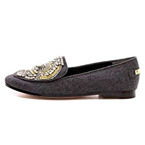 Rachel Roy Wool Embellished & Embroidered Rhinestone Loafer